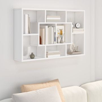 Vidaxl Zidna polica bijela 85x16x52,5 cm materijal na bazi drveta