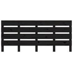 Vidaxl Uzglavlje crno 150 x 3 x 80 cm od masivne borovine