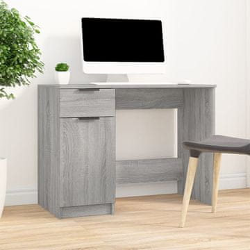 Vidaxl Radni stol, sivi hrast sonoma, 100x50x75 cm, materijal na bazi drva