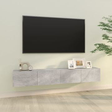 Vidaxl TV zidni ormarići, 2 kom, betonsko sivi, 100x30x30 cm
