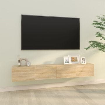Vidaxl Zidni TV ormarići, 2 kom, Sonoma hrast, 100x30x30 cm