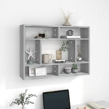 Vidaxl Zidna polica, siva sonoma hrast, 75x16x55 cm