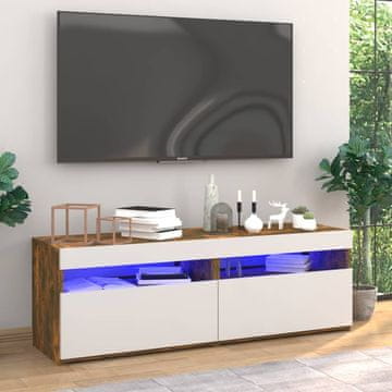 Vidaxl TV ormarići s LED rasvjetom, 2 kom, dimljeni hrast, 60x35x40 cm