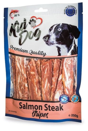 KIDDOG pseće poslastice odreska od lososa, 250 g