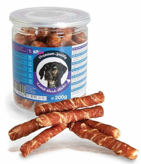 KIDDOG Premium Quality pasje poslastice, janjeći file na bivolovima, 200 g