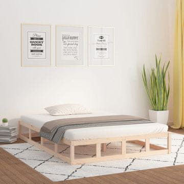 Vidaxl Okvir kreveta 140x190 cm Masivno drvo
