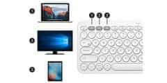 Logitech K380 Multi-Device bežična tipkovnica, bijela, HR g.