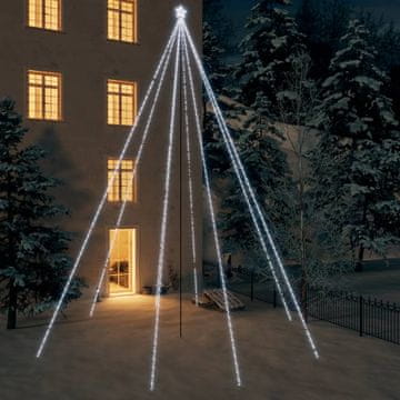 Vidaxl lampice za božićno drvce, 1300 hladno bijelih LED dioda, 8 m