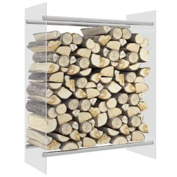 Vidaxl Stalak za drva za ogrjev prozirni 80x35x100 cm stakleni