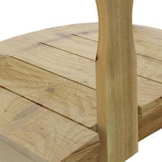 Vidaxl Vrtni most s ogradom od impregnirane masivne borovine