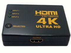 Verk Preklopivi HDMI ULTRA HD 4K razdjelnik + daljinski