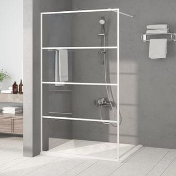 Vidaxl Tuš paravan Bijeli 115x195 cm Prozirno ESG staklo