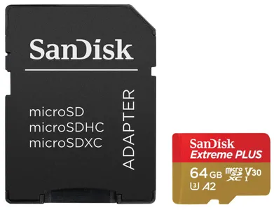 Extreme Plus micro SDXC memorijska kartica, 64 GB + SD adapter