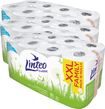 LINTEO Classic toaletni papir 2-slojni, 3 x 16 rola