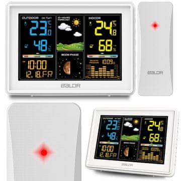 Baldr Meteorološka stanica s zaslonom BD-907 bijela