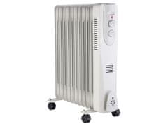 Well OIL2-2500 prijenosni električni uljni radijator, snaga 2500 W, 3 stupnja grijanja, termostat, 11 rebara, bijeli