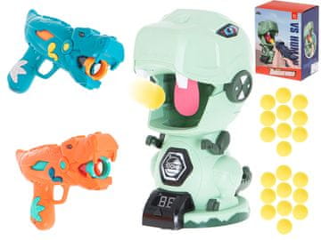 Ikonka Aga Dječja igra Gađanje mete + 2 oružja + 20 loptica Dinosaur