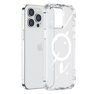 Joyroom Magnetska futrola za iPhone 14 Plus, oklopna s kukama i postoljem, prozirna