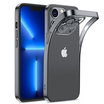Joyroom Gel futrola za iPhone 14 Plus s metalnim okvirom 14Q crna