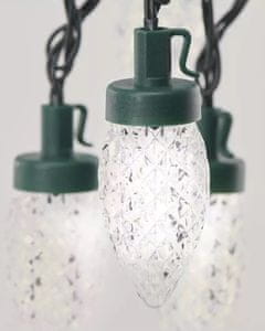  Emos 50 LED božićne lampice, čunjevi, 9,8 m, hladno bijela 