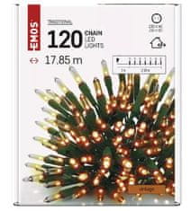 EMOS 120 LED božićne lampice, tradicionalni, 17.85 m