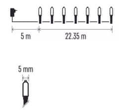 EMOS 150 LED božićne lampice, tradicionalni, 22.35 m