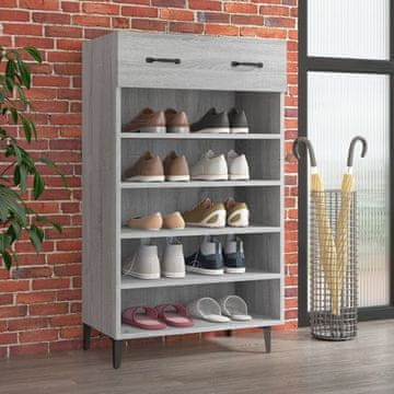Vidaxl Ormarić za cipele, sivi hrast sonoma, 60x35x105 cm