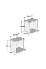 Woody Fashion Zidna polica, Sevima - White, Walnut