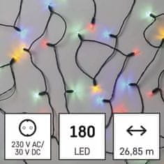 EMOS 180 LED božićne lampice, tradicionalna, višebojni, 26.85 m