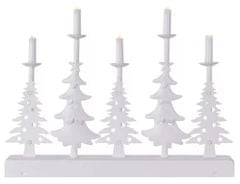 EMOS 5 LED drvena dekoracija, jelke sa svijećama, 24 cm