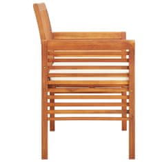 Vidaxl Vrtna klupa dvosjed s jastukom 120 cm masivno bagremovo drvo