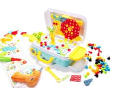 Ikonka Aga Dječja mozaik puzzle s odvijačem 258 kom