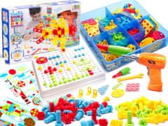 Ikonka Aga Dječja mozaik puzzle s odvijačem 261 kom