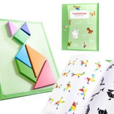 Ikonka Aga Dječje magnetske 3D puzzle - Tangram blokovi