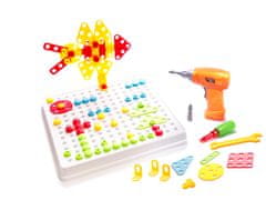 Ikonka Aga Dječja mozaik puzzle s odvijačem 261 kom
