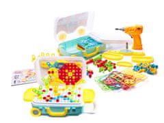 Ikonka Aga Dječja mozaik puzzle s odvijačem 258 kom