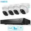 Reolink RLK8-800D4-A sigurnosni komplet, 1x jedinica za snimanje (2TB HDD), 4x D800 IP kamere, detekcija osoba/vozila, UHD, IP66, bijela