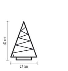 EMOS 15 LED dekoracija, sjajna jelka s ukrasima, 40 cm