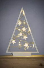 EMOS 15 LED dekoracija, sjajna jelka s ukrasima, 40 cm