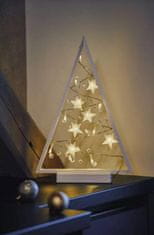 EMOS 15 LED dekoracija, sjajna jelka s ukrasima, 40 cm