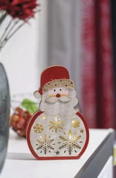  Emos 5 LED drveni ukras, Djed Mraz, 30 cm