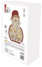 EMOS 5 LED drveni ukras, Djed Mraz, 30 cm