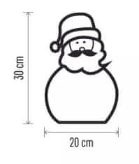 EMOS 5 LED drveni ukras, Djed Mraz, 30 cm