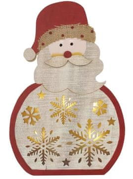 EMOS 5 LED drveni ukras, Djed Mraz, 30 cm