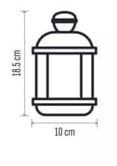 EMOS LED Vintage lampa, okrugla, crna, 18,5 cm
