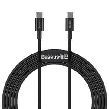 BASEUS Vrhunski USB-C kabel - USB-C brzo punjenje 100W 5A 2m - crni