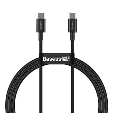 BASEUS Vrhunski USB-C kabel USB-C brzo punjenje FCP 100W 5A 20V 1m crne boje