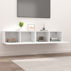 Vidaxl Zidni TV ormarići, 2 kom, bijeli, 80x30x30 cm