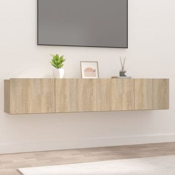 Vidaxl Zidni TV ormarići, 2 kom, Sonoma hrast, 80x30x30 cm