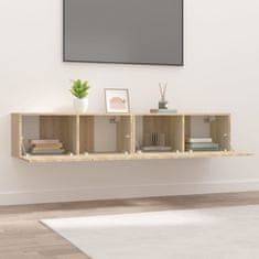 Vidaxl Zidni TV ormarići, 2 kom, Sonoma hrast, 80x30x30 cm